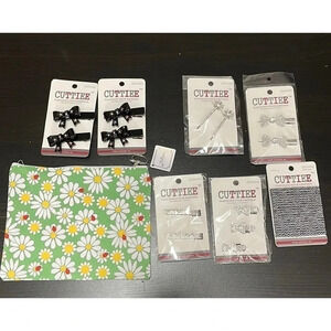 CUTTIEE Elegant Silver Fashion Jewelry Elastics Makeup Pouch Bundle